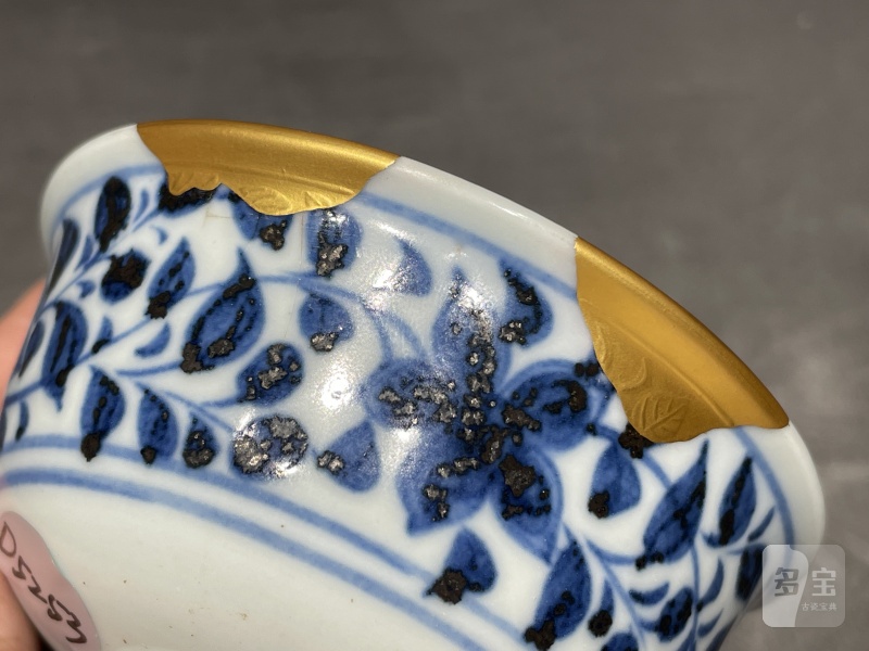 元 青花菊纹茶圆 - 图8